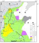 华北平原古海岸线变迁示意图