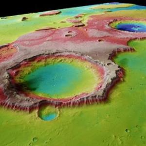 3D彩色地图显示古代火星曾爆发洪水(图)